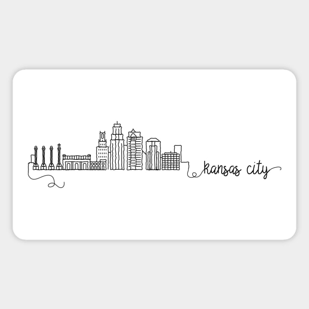 Kansas City City Signature Magnet by kursatunsal